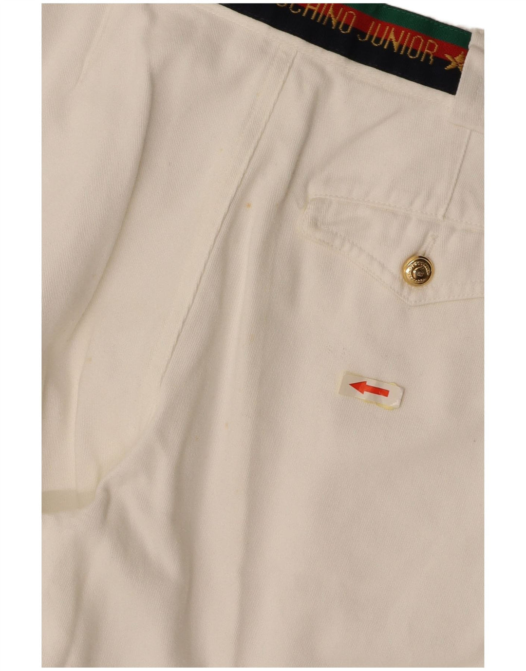 MOSCHINO Pantalones de traje con estampado gráfico para niños 9-10 años W24 L25 Algodón blanco