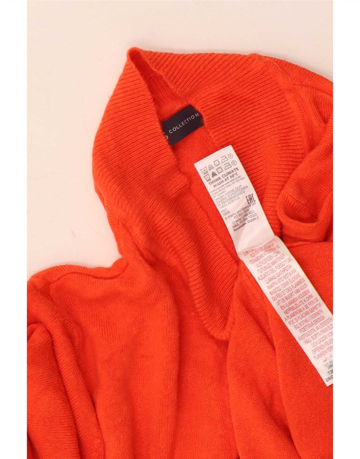 Marks & Spencer Jersey con cuello alto para mujer, talla 40, color naranja mediano