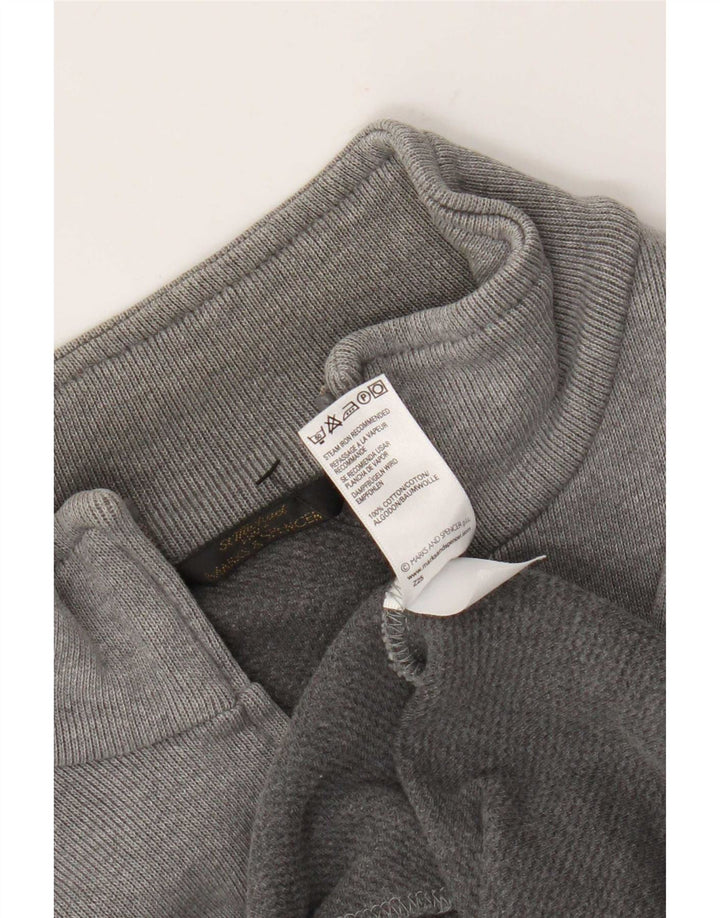 Marks & Spencer - Chaqueta de chándal para hombre, talla pequeña, algodón gris