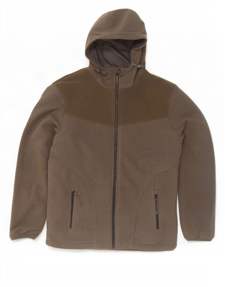 Chaqueta polar con capucha para hombre Mountain Warehouse ES 38 Gris medio Colorblock