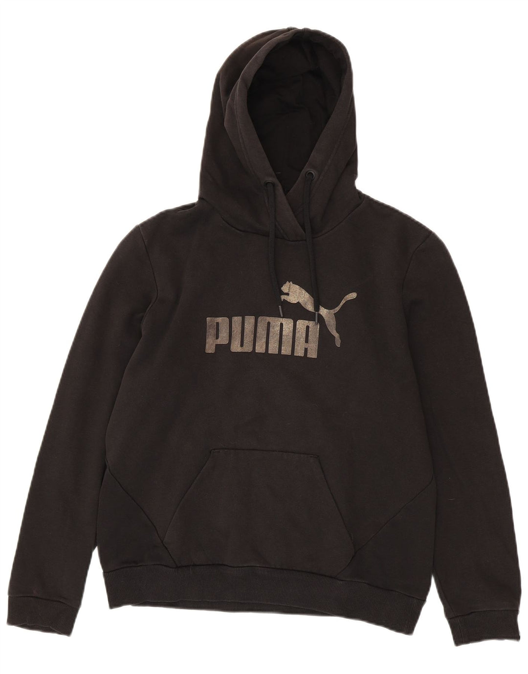 Puma Mujer Graphic Sudadera con capucha Jumper UK 14 Medium Negro