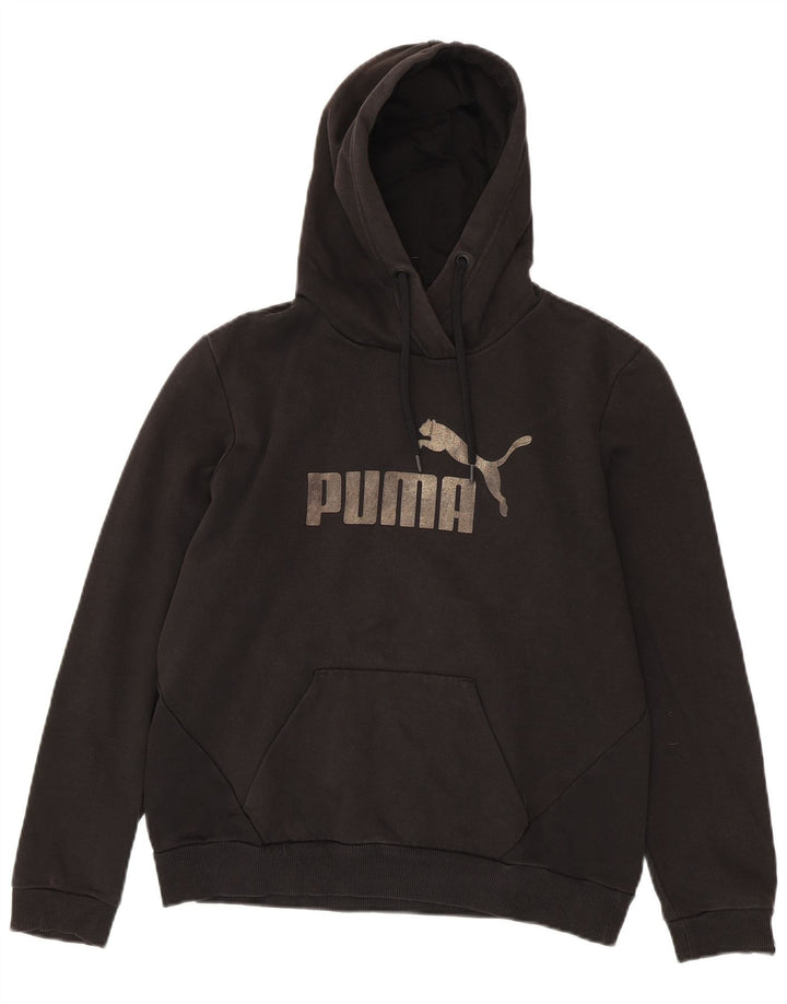 Puma Mujer Graphic Sudadera con capucha Jumper UK 14 Medium Negro