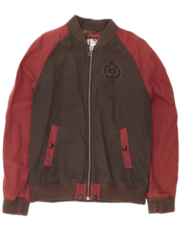 LEVI'S Chaqueta bomber para hombre UK 40 Large Marrón Colorblock Algodón