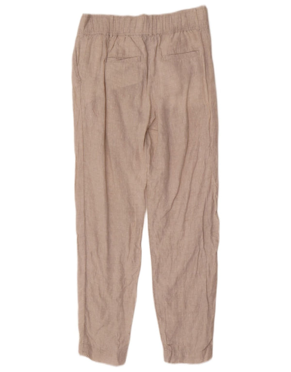Marks & Spencer Pantalones Casuales Rectos para Mujer UK 8 Small W28 L28 Beige
