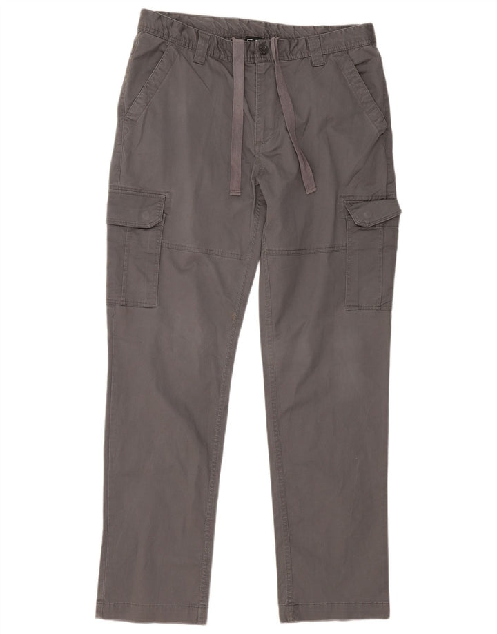 EMPORIO ARMANI Pantalón cargo recto para hombre Grande W34 L31 Algodón gris