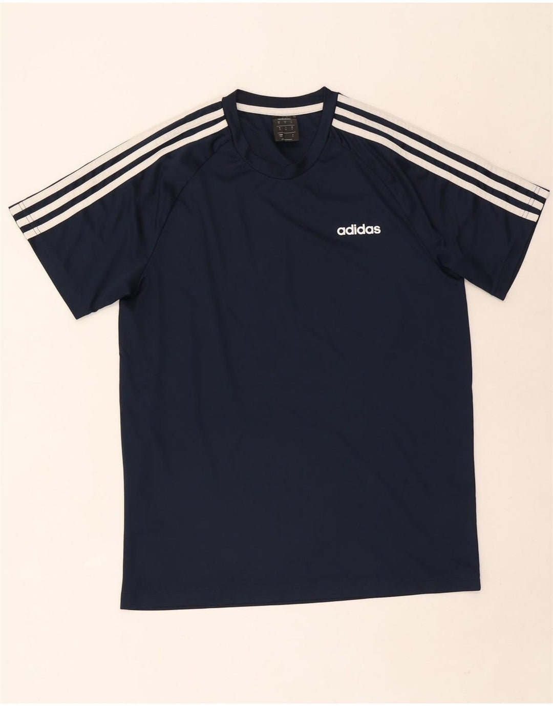 Adidas Hombre Climalite Camiseta Top Medio Azul Marino Poliéster