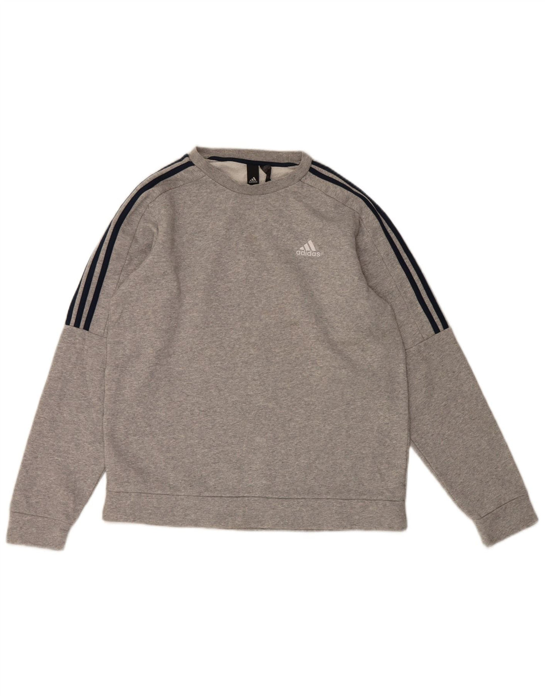 Adidas Hombre Sudadera Jumper Gris Medio Algodón