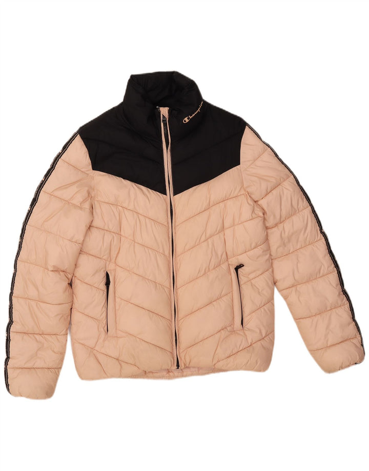 Champion Chaqueta Acolchada Mujer UK 44 Poliamida Color Block Rosa Medio