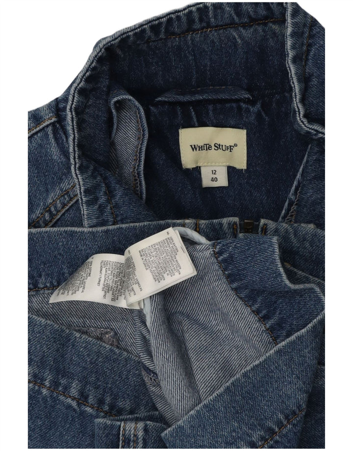 White Stuff Chaqueta Vaquera para Mujer UK 42 Algodón Azul Medio