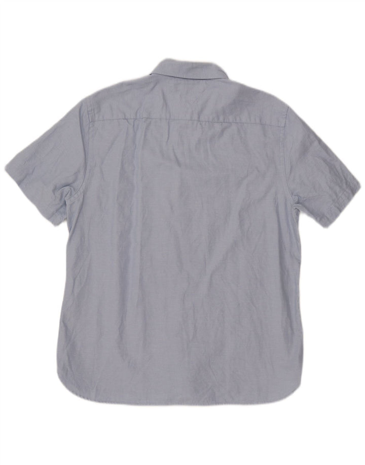 TOMMY HILFIGER Camisa Manga Corta Hombre XL Azul Algodón