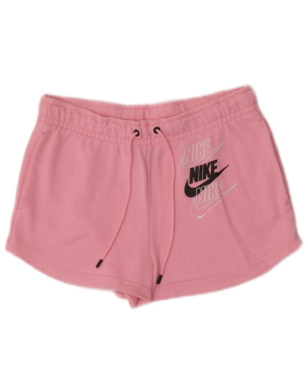 Nike Pantalones cortos deportivos gráficos para mujer UK 10 Small Pink