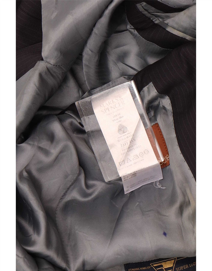 Marks & Spencer Chaqueta tipo blazer para hombre UK 38 Medium Azul marino Rayas diplomáticas