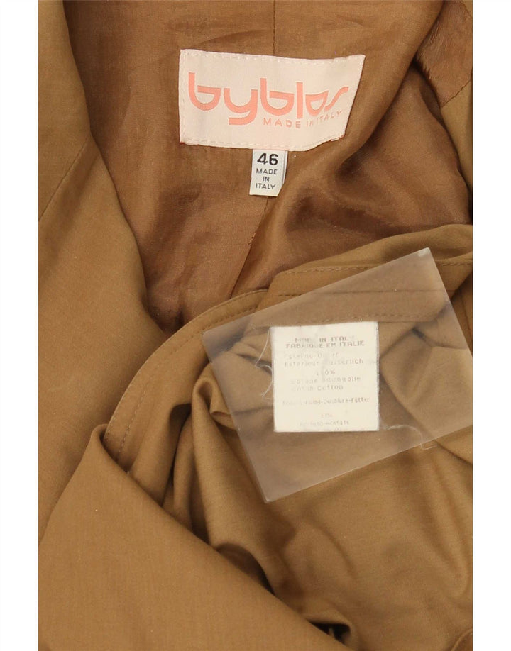 Byblos Chaqueta militar de doble botonadura para mujer IT 46 L Beige