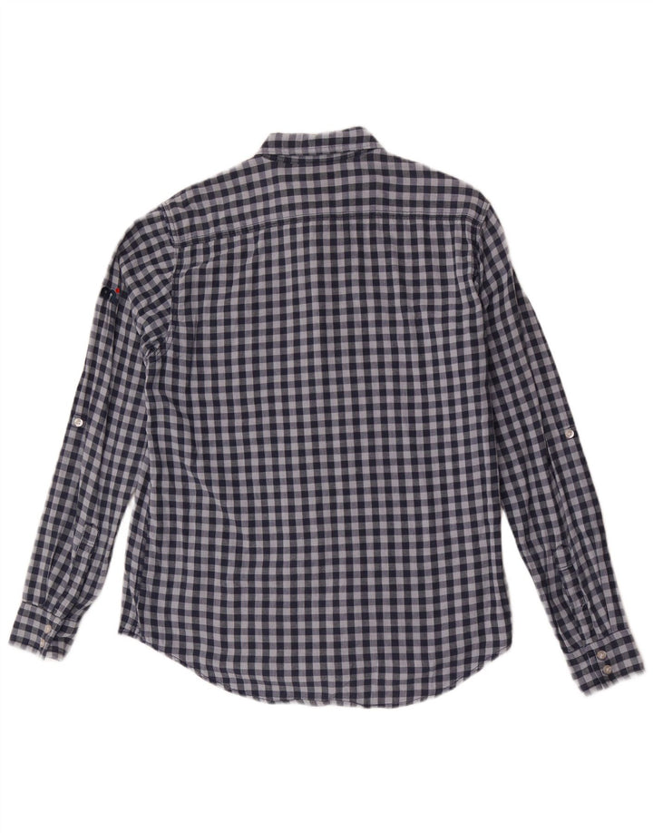 MISTRAL Camisa Hombre Algodón Vichy Azul Medio