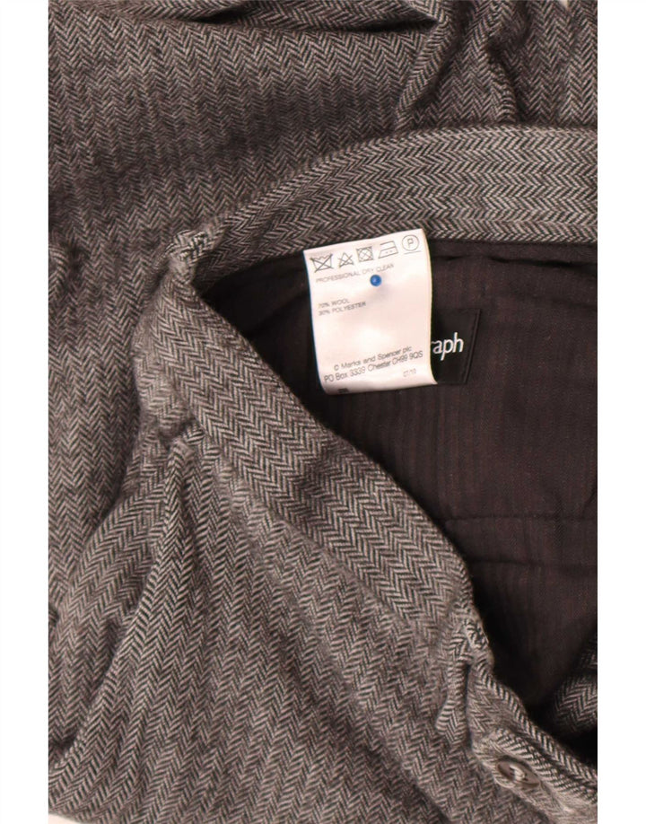 Marks & Spencer Pantalones de traje autógrafos para hombre W36 L28 Gris en espiga