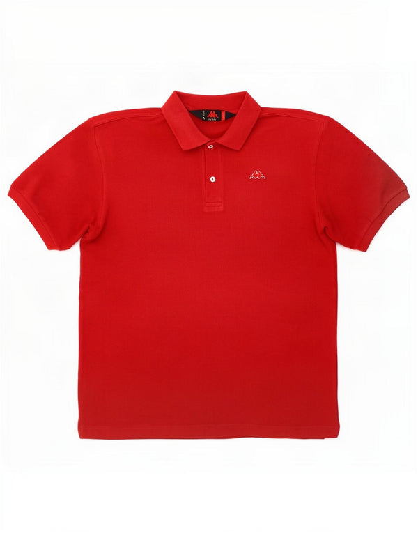 Kappa Polo Hombre Grande Rojo Algodón