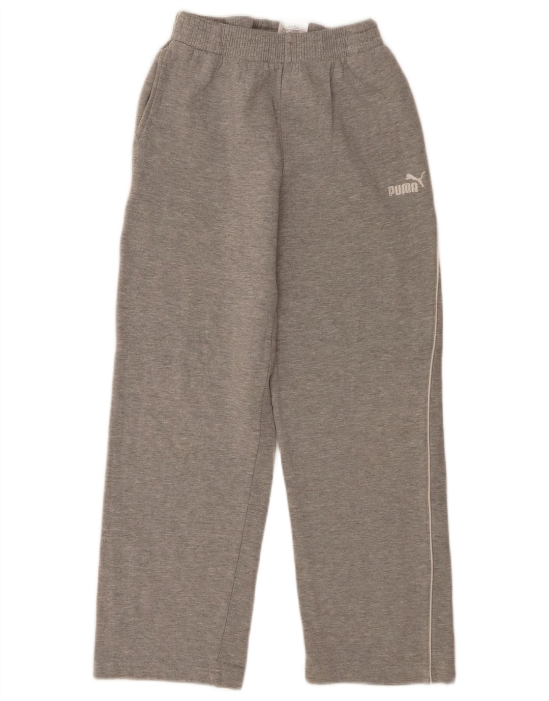 Puma Pantalones de chándal para niños 13-14 años, tamaño grande, algodón gris