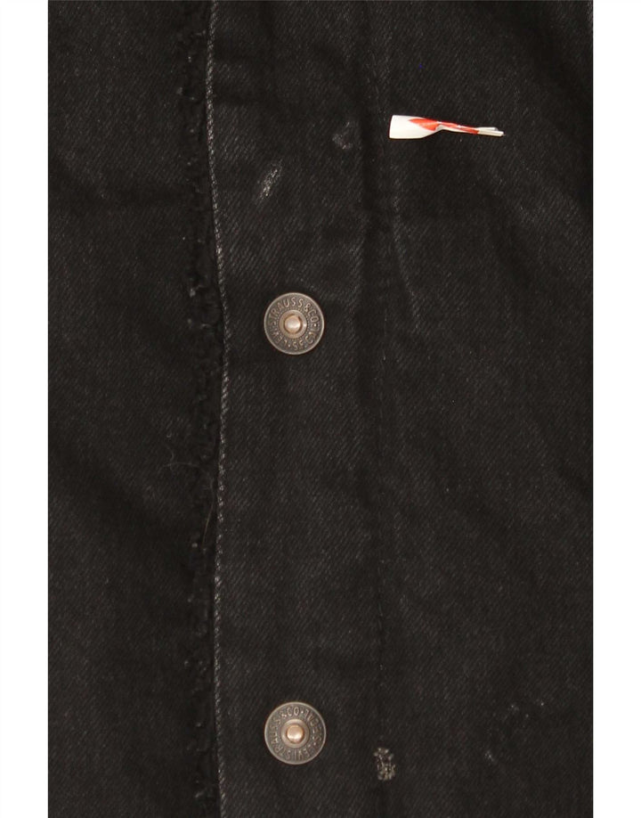 Levi's Chaqueta vaquera Sherpa para hombre UK 38 Mediana Algodón negro