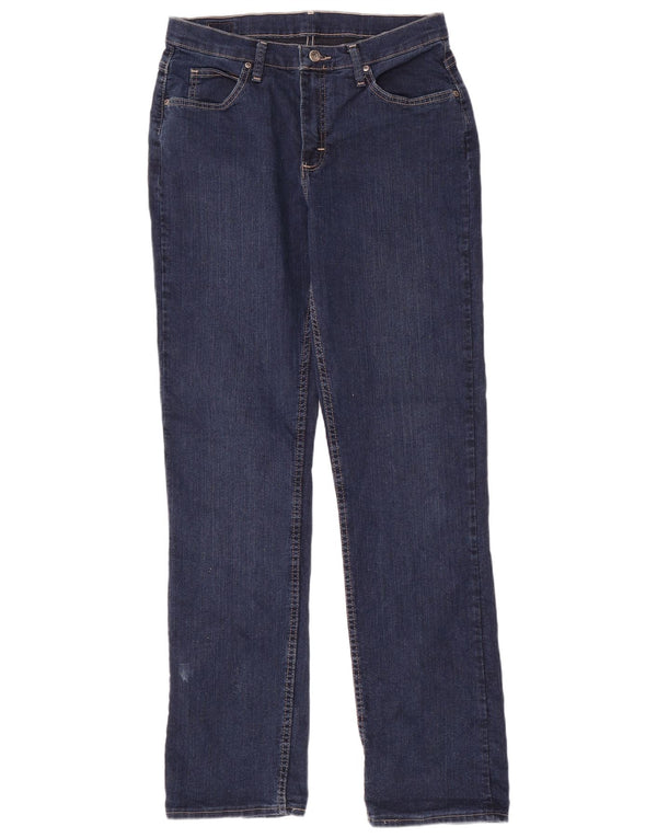 Lee Jeans rectos para mujer US 12 grande W32 L35 azul marino algodón