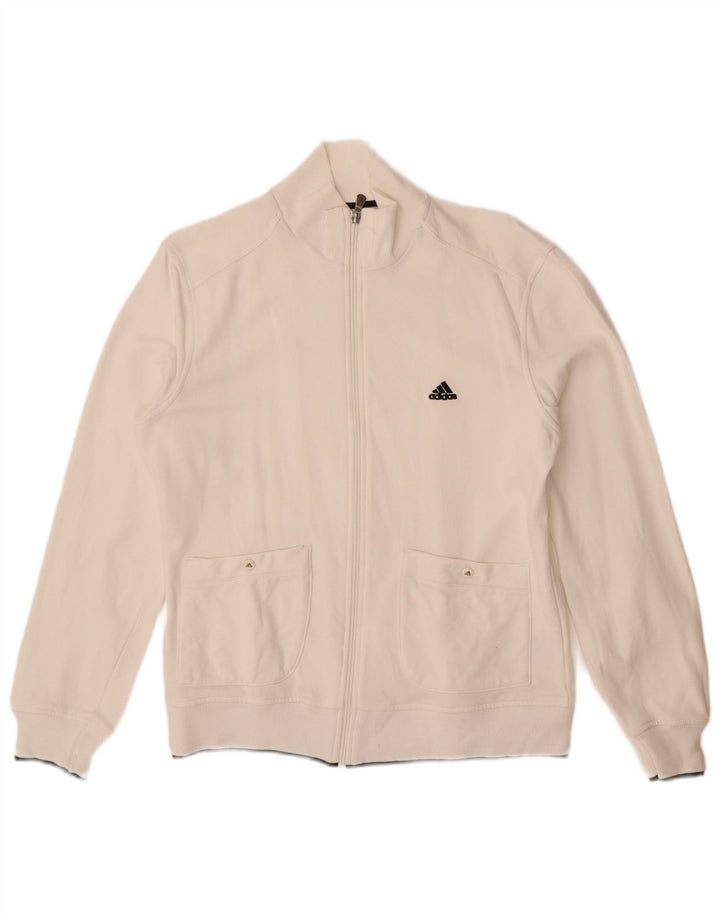ADIDAS Chaqueta de chándal para hombre UK 40/42 Algodón blanco mediano