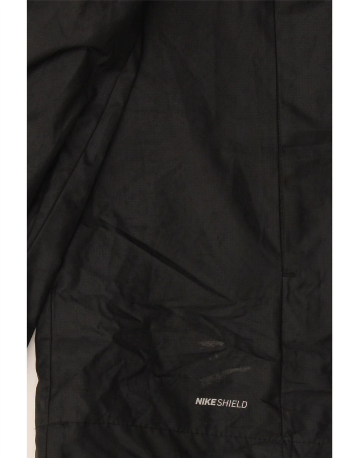 Nike - Chaqueta impermeable con capucha para hombre, talla 40, poliéster negro grande