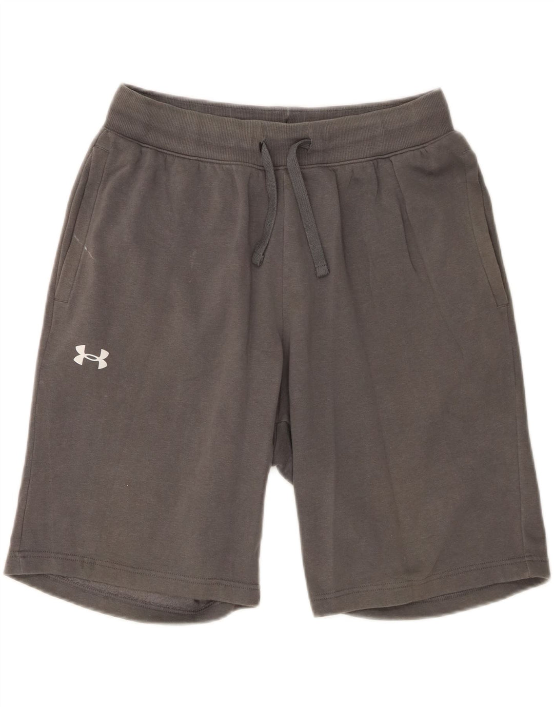 Under Armour Pantalones cortos deportivos para hombre de algodón gris grande