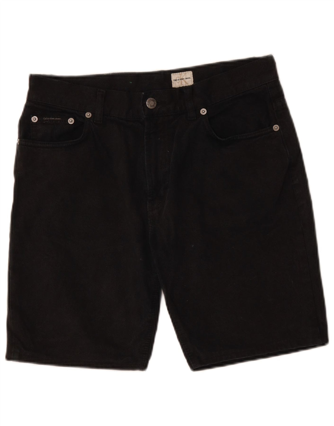 CALVIN KLEIN Shorts vaqueros para hombre W31 Algodón negro mediano