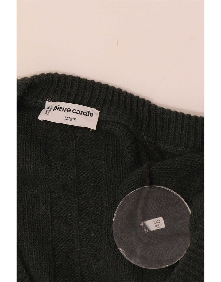 Pierre Cardin Suéter tipo cárdigan para hombre IT 48 Caqui mediano