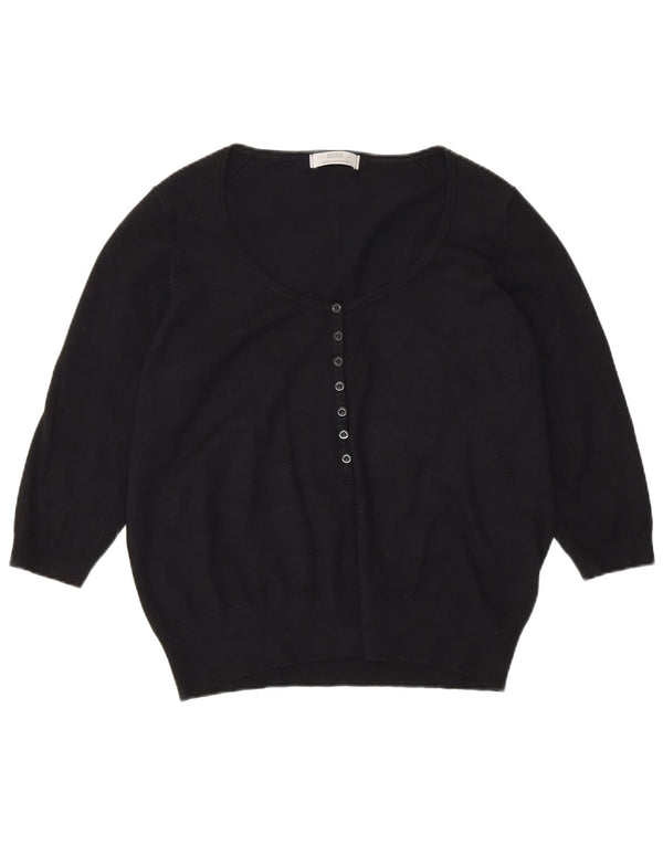 Marks & Spencer Jersey Bolero de Manga 3/4 para Mujer UK 20 2XL Viscosa Negra