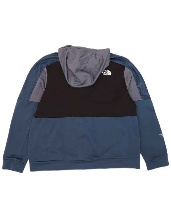 The North Face Sudadera con capucha y cremallera para hombre XL Poliéster color block azul
