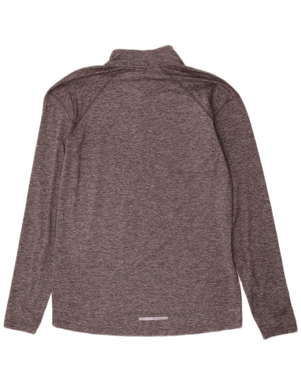 Nike Dri Fit - Chándal con cremallera y cuello para hombre, poliéster gris medio