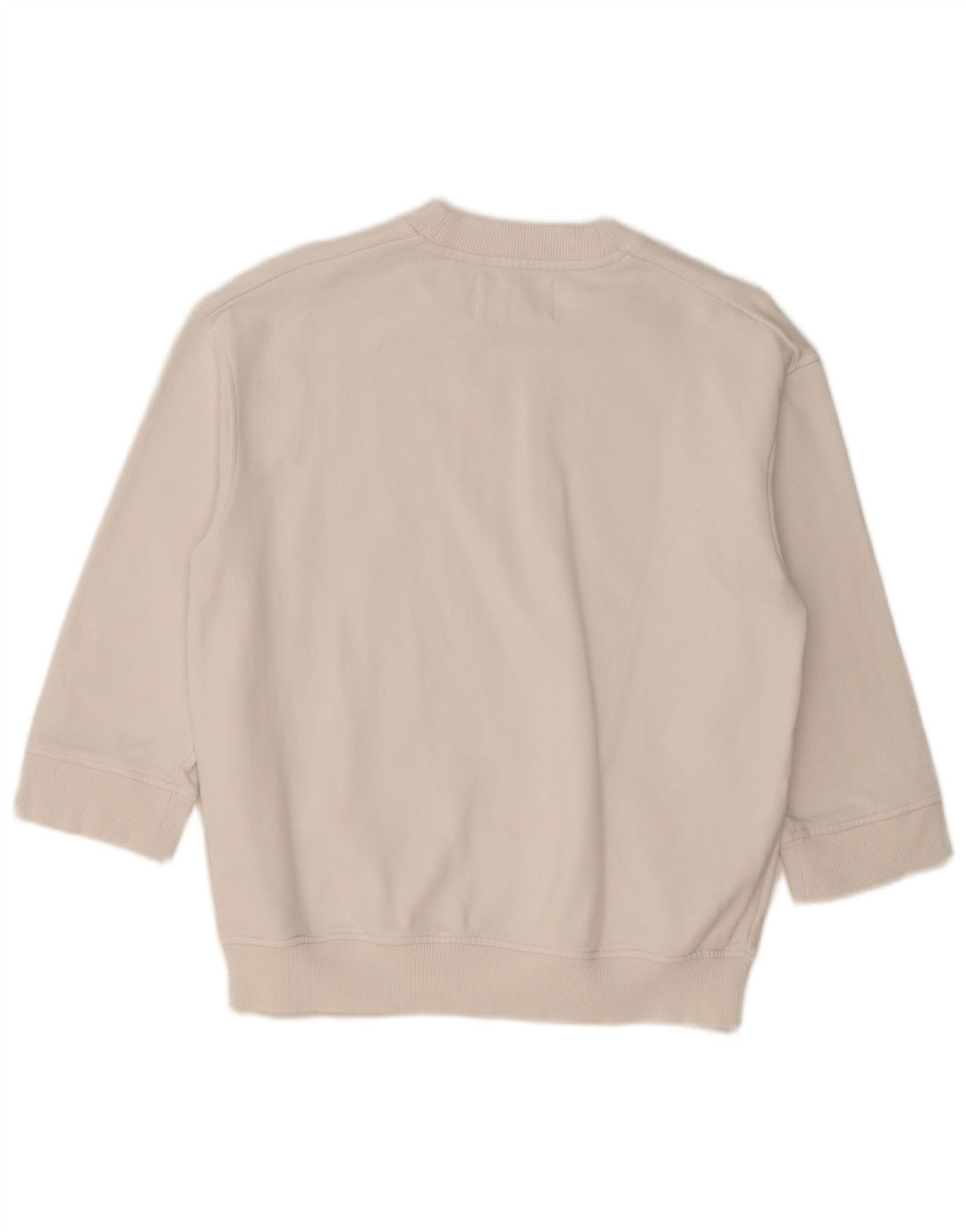 Calvin Klein Jeans - Sudadera de manga 3/4 para mujer, talla 40, talla mediana, color blanco