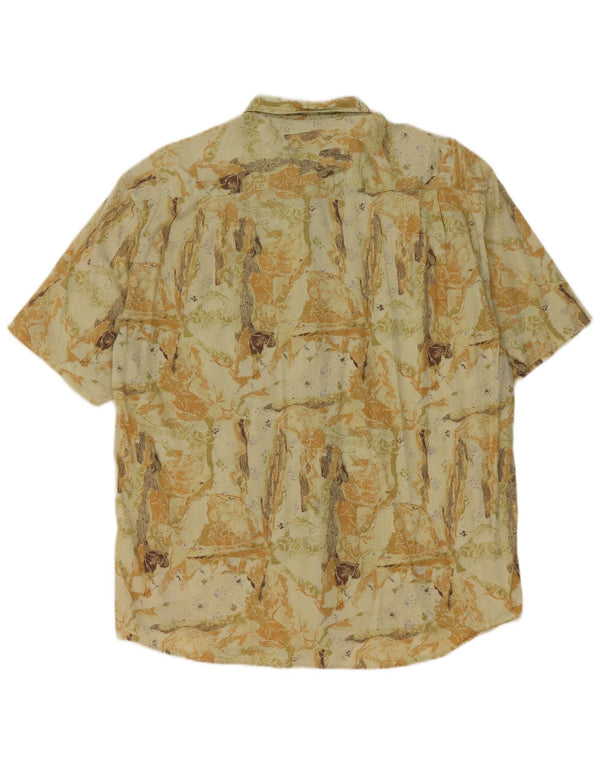 Rodrigo Camisa de manga corta con estampado abstracto para hombre Talla 42 Algodón verde grande