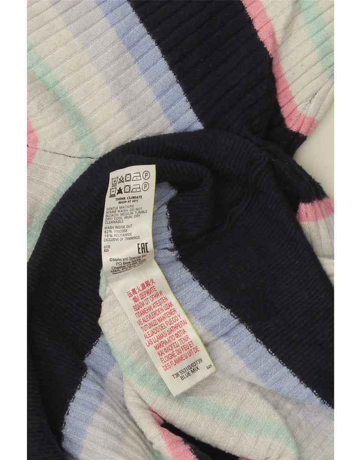 Marks & Spencer Camiseta para Mujer Top UK 46 Grande Multicolor Rayas
