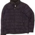 Zara Hombre Chaqueta Acolchada UK 40 Grande Poliéster Azul Marino