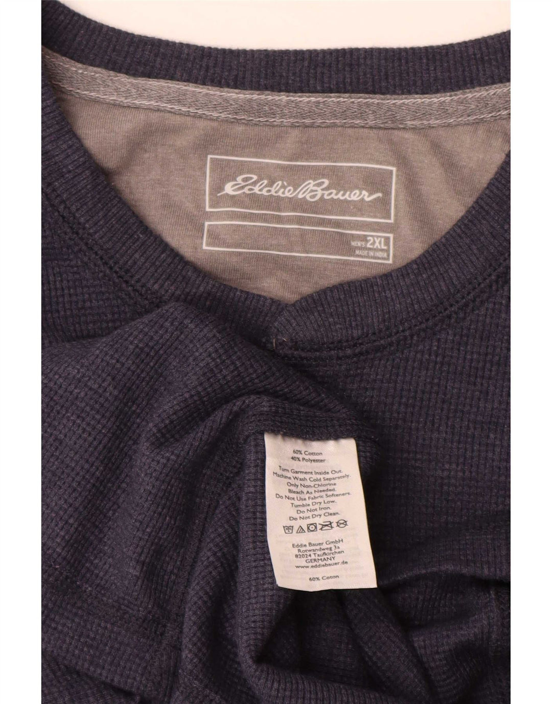 Eddie Bauer - Camiseta de manga larga para hombre, talla 2XL, algodón azul marino