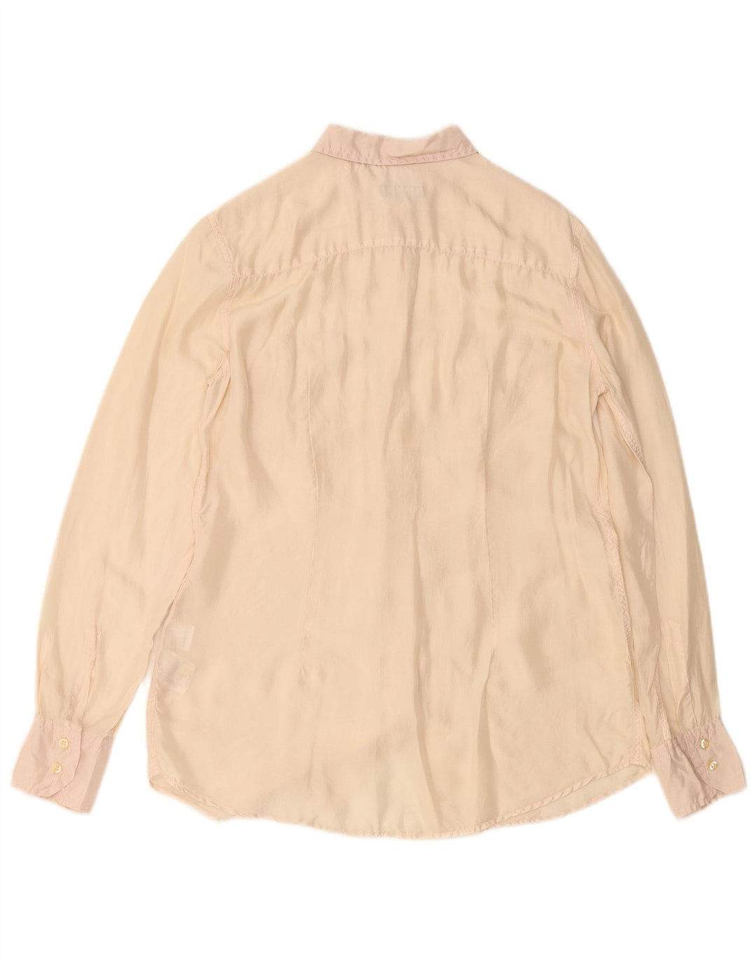 FRED PERRY Blusa camisera para mujer UK 40 Grande Seda Beige