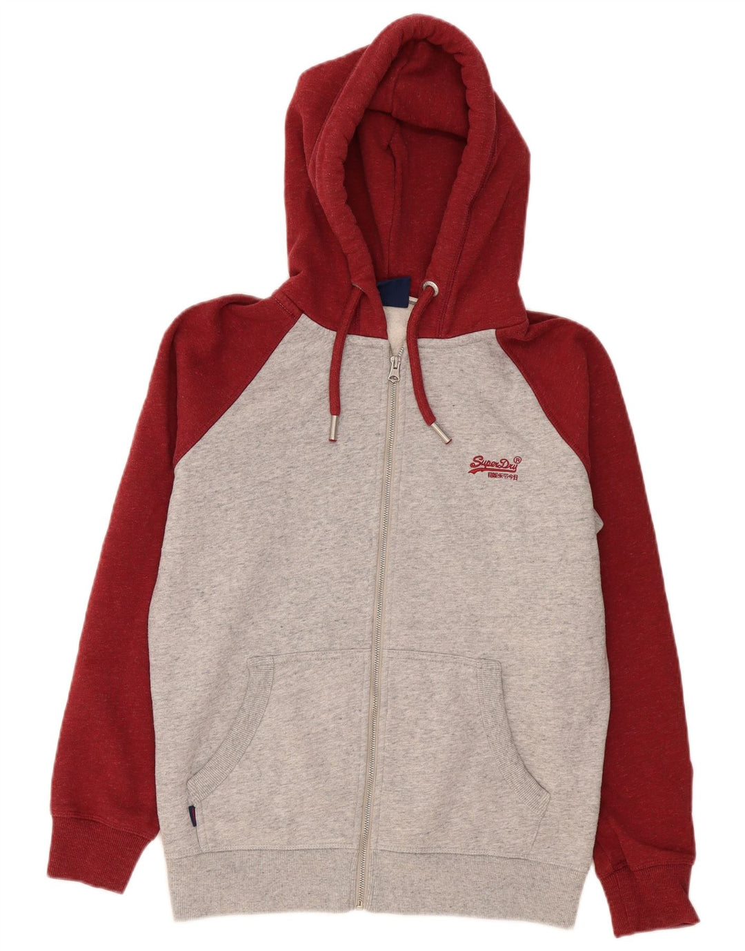 Superdry Hombre Sudadera Con Capucha Y Cremallera De Algodón Color Block Gris Medio