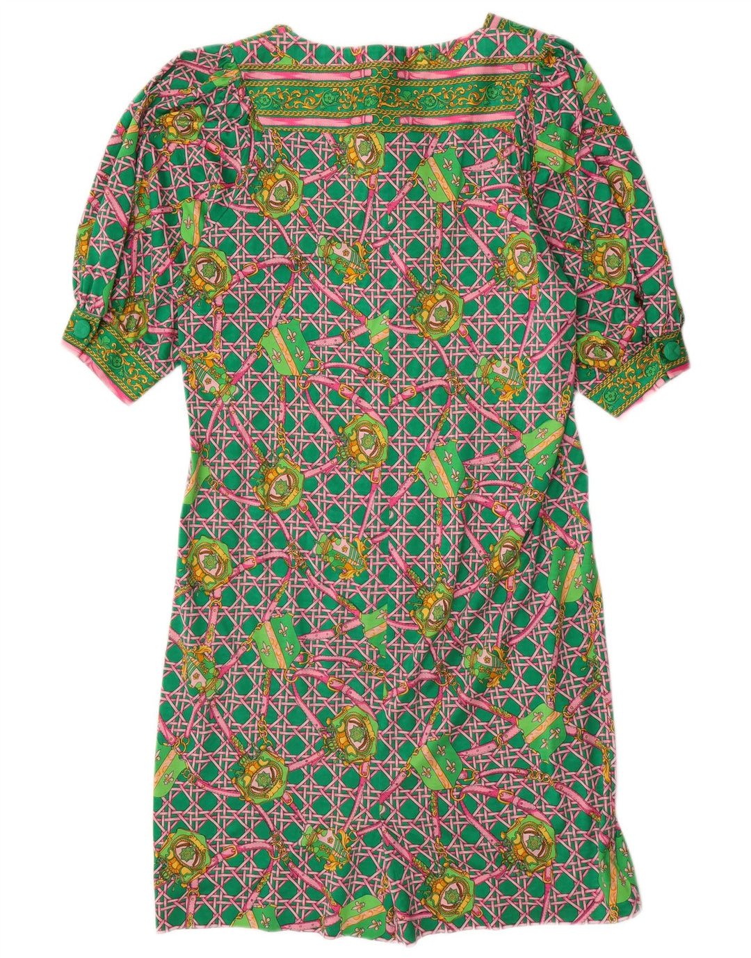 LIOLA Vestido recto de gran tamaño con estampado abstracto para mujer UK 10 Small Green