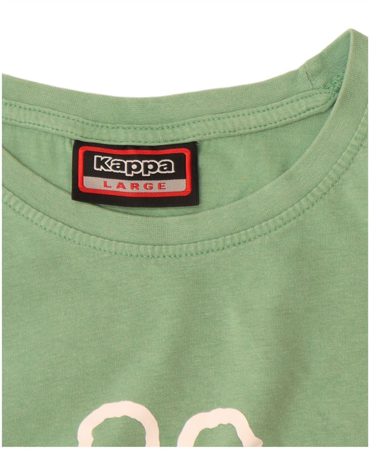 KAPPA - Camiseta gráfica para hombre, talla grande, color verde
