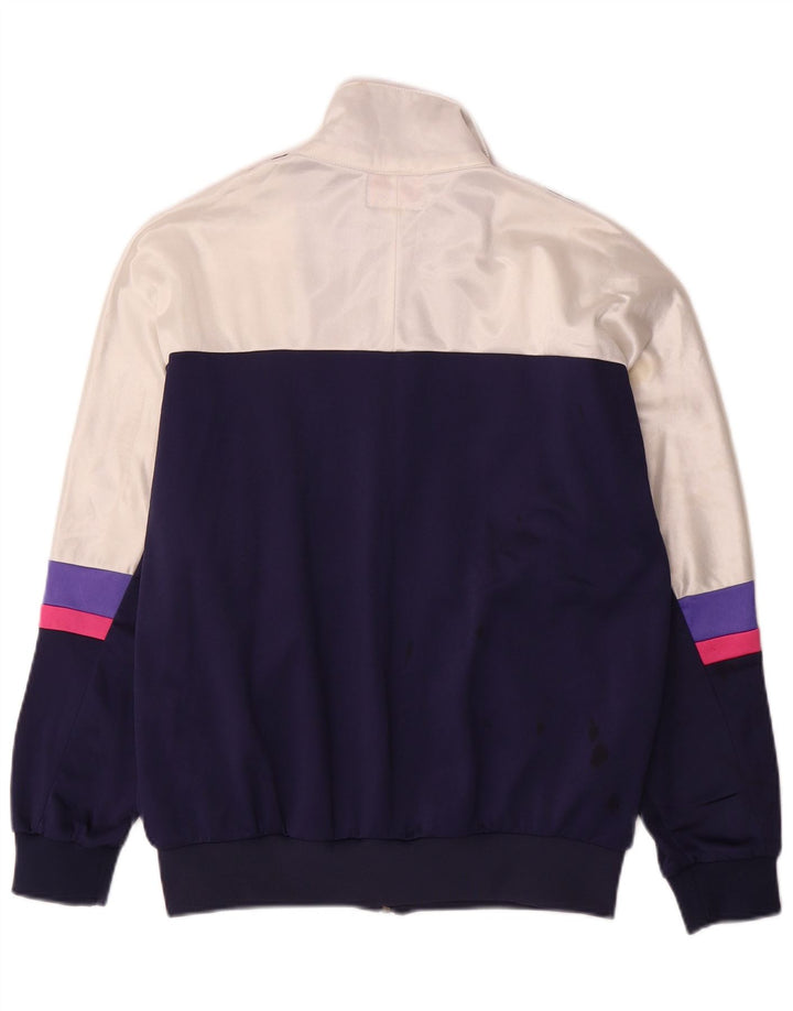 ASICS Chaqueta superior de chándal gráfico para mujer IT 48 XL Bloque de color blanco