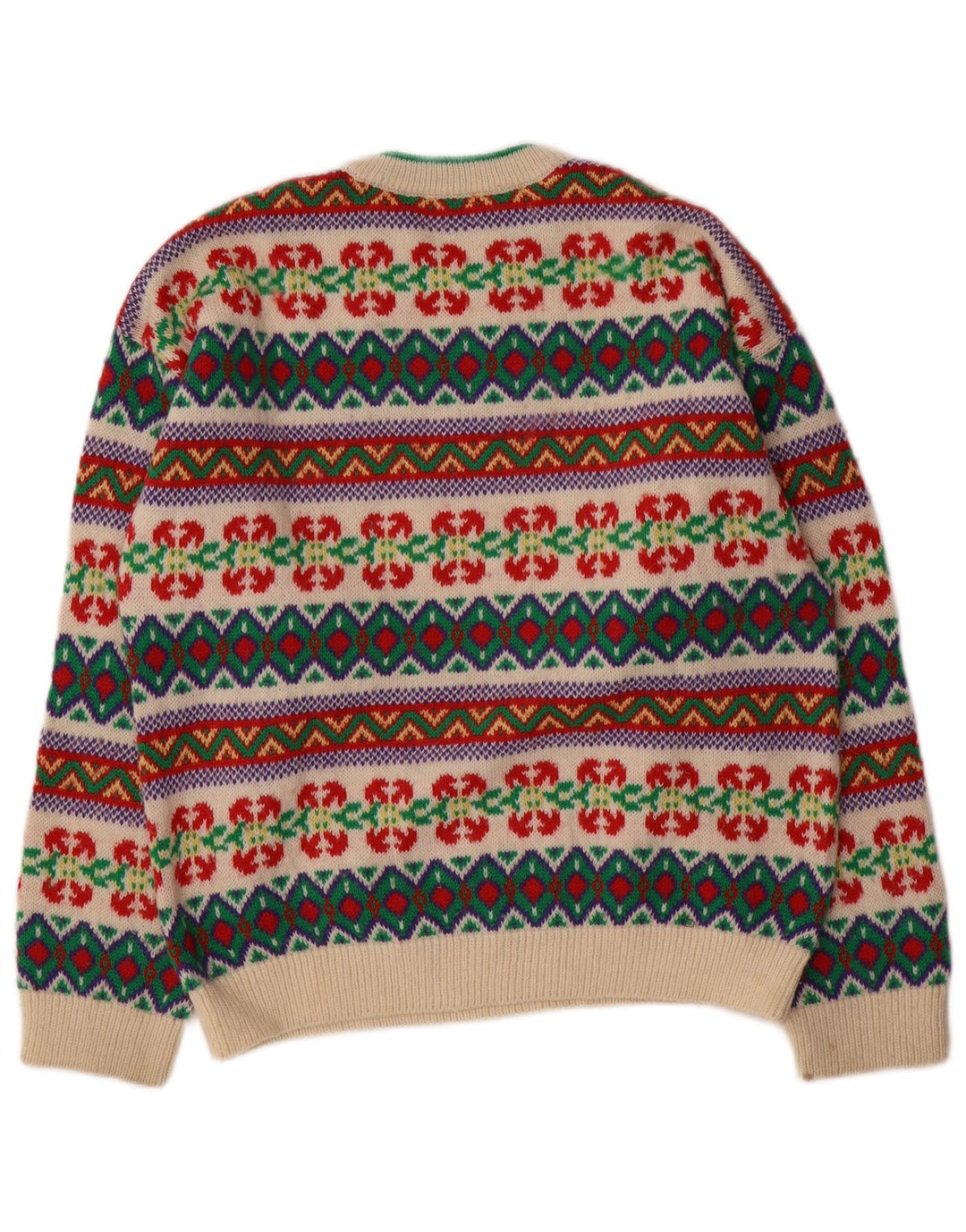 STEFANEL Jersey con cuello redondo para niño 13-14 años Multicolor Fair Isle