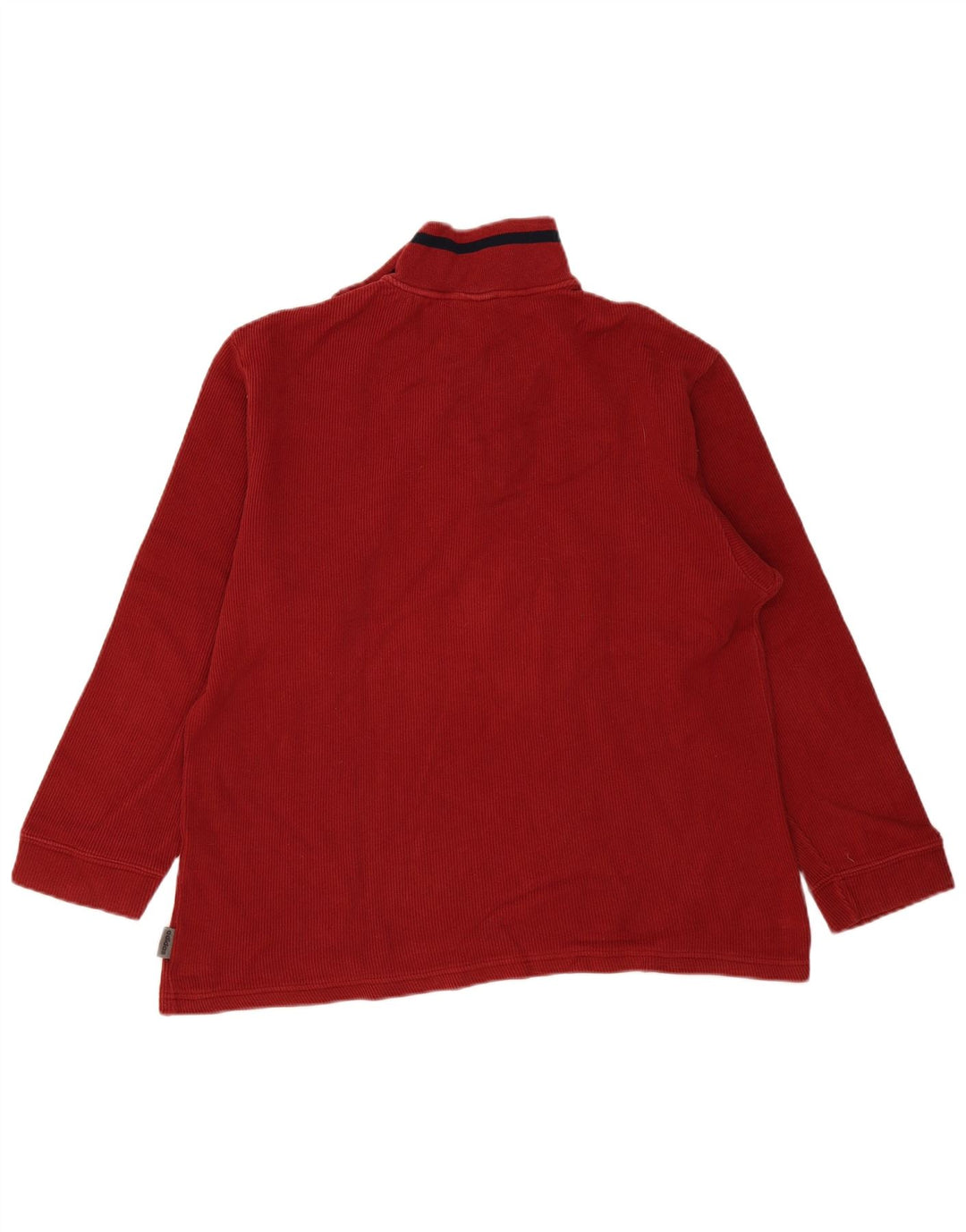 Adidas Hombre Zip Neck Sudadera Jumper Medium Rojo