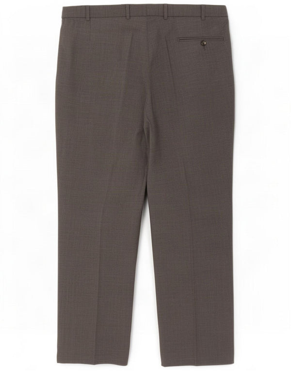 Pantalones de traje rectos Marks & Spencer para hombre W38 L29 Poliéster gris