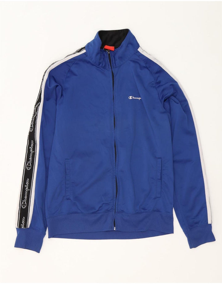 Champion Chaqueta De Chándal Con Gráfico Para Hombre Poliéster Con Bloques De Color Azul Grande