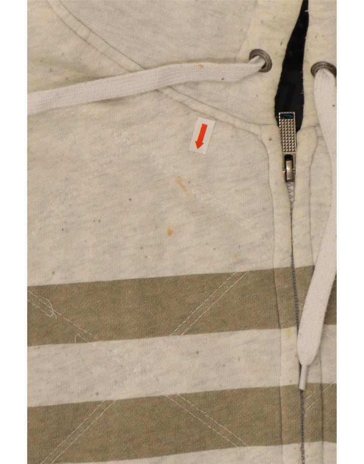 Rip Curl - Sudadera con capucha y cremallera para hombre, algodón a rayas, color gris medio