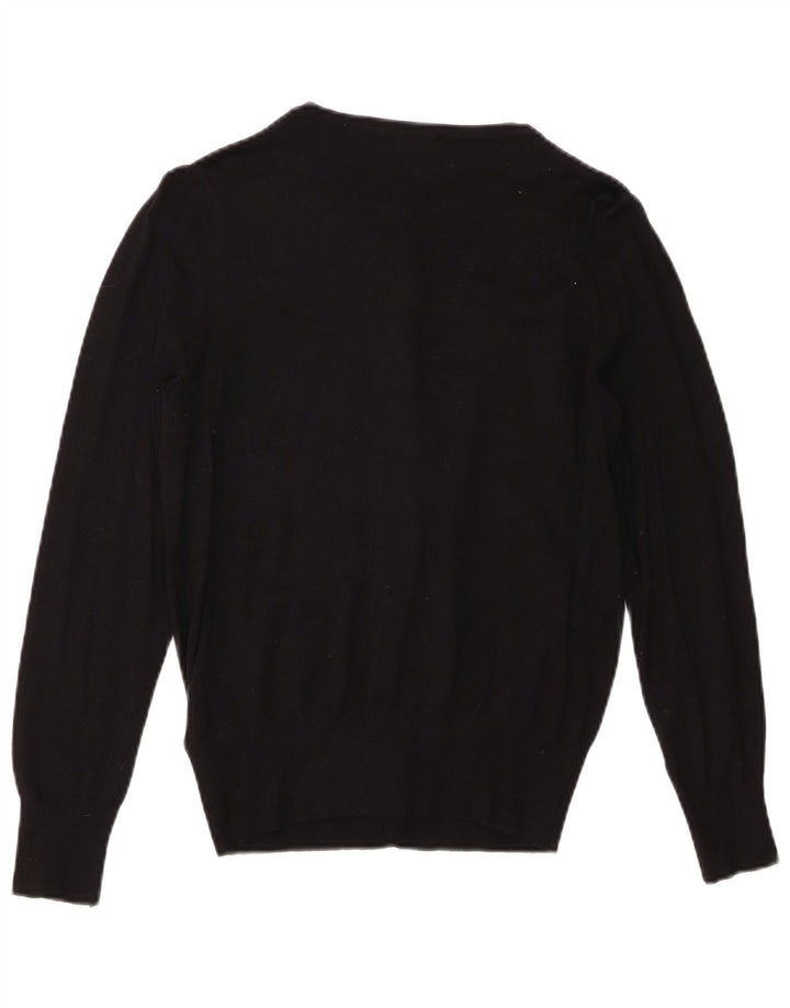 Marks & Spencer Suéter tipo cárdigan para mujer UK 10 Small Viscosa negra