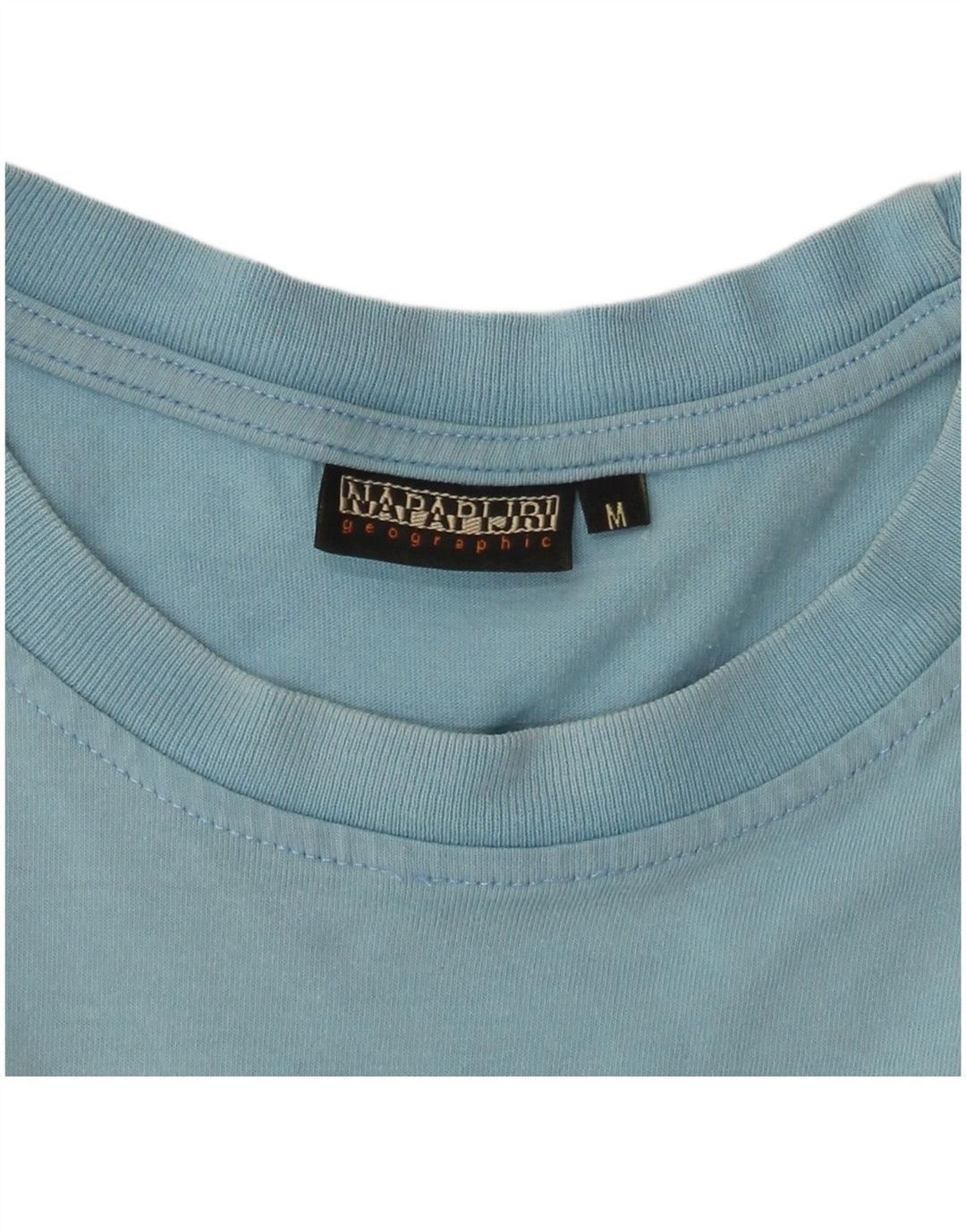 NAPAPIJRI Camiseta con gráfico geográfico para hombre Top azul medio