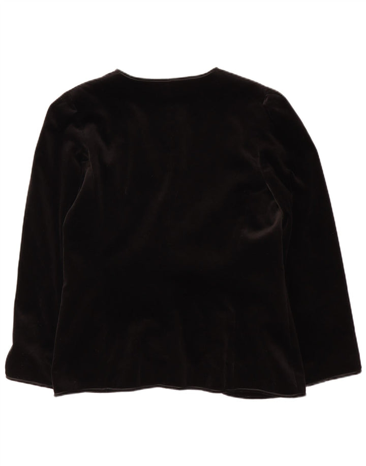 Your Sixth Sense Chaqueta tipo blazer abierta de terciopelo para mujer EU 42 Large Black