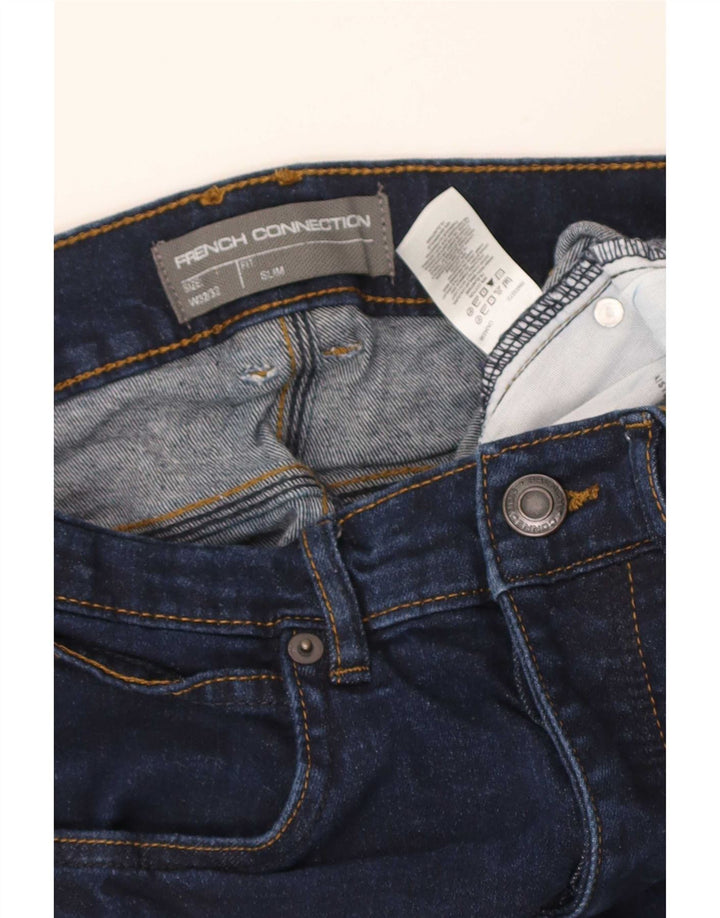 French Connection Vaqueros ajustados para hombre W32 L24 Algodón azul marino